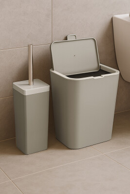 Flip 2'li Banyo Seti - Koyu Bej - 6