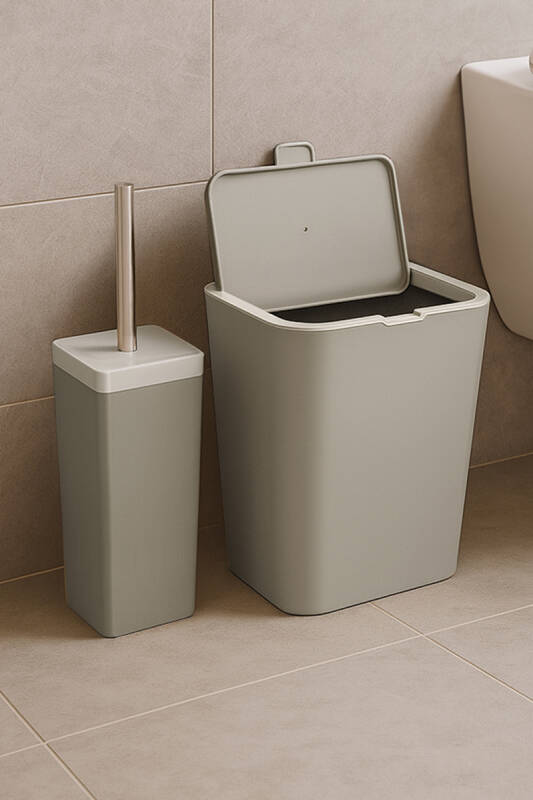 Flip 2'li Banyo Seti - Koyu Bej - 6