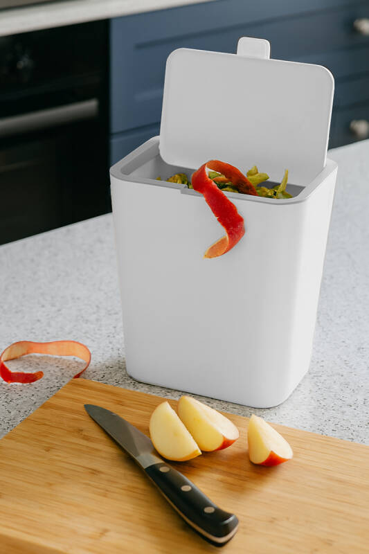 Flip 6 LT Banyo Mutfak Tezgah Üstü Çöp kovası - Beyaz - 1