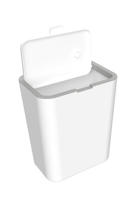 Flip 6 LT Banyo Mutfak Tezgah Üstü Çöp kovası - Beyaz - 6