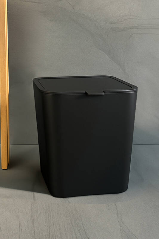 Flip Banyo Mutfak Tezgah Üstü Çöp kovası - Siyah - 2