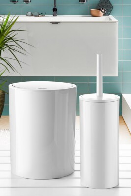 Flores 2'li Banyo Seti - Beyaz - 1