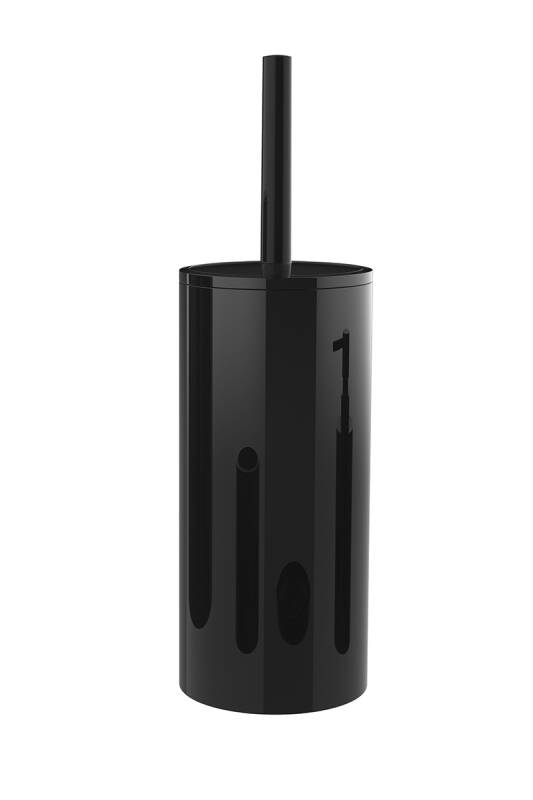 Flores Banyo Seti + Yapışkanlı Raf - Siyah - 6