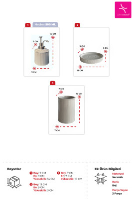 Flort 3'lü Banyo Seti - 3