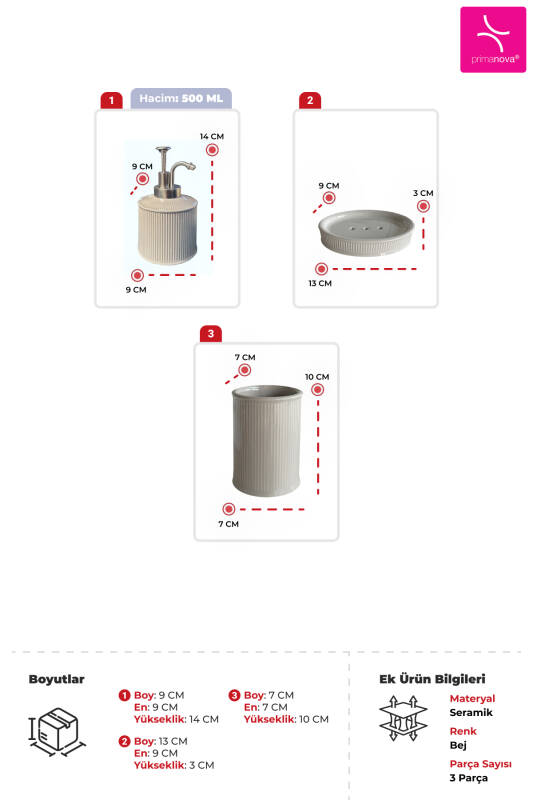 Flort 3'lü Banyo Seti - 3