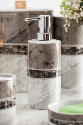 Garnsey 3'lü Banyo Seti - Gri - Primanova (1)