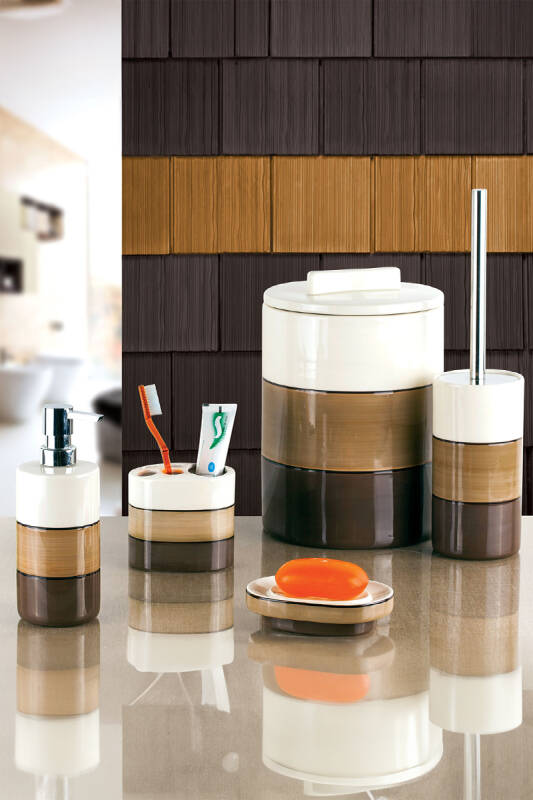 Ginza 5'li Banyo Seti - Kahverengi - 1