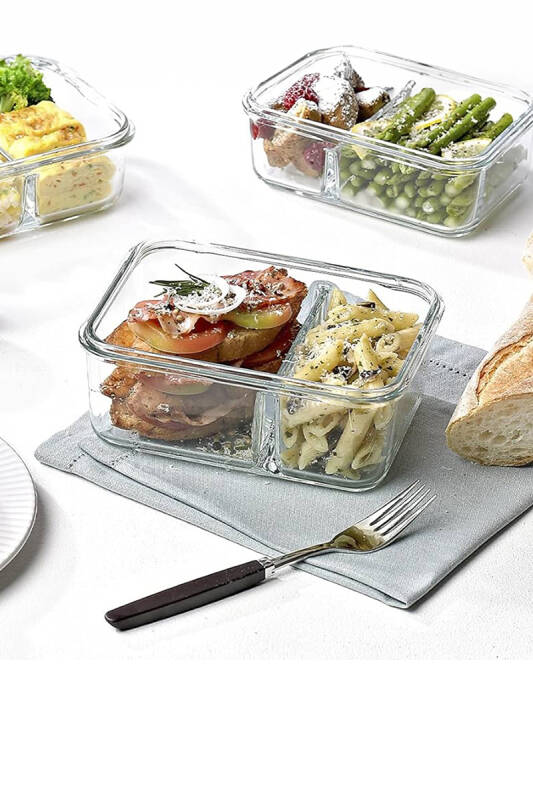 Glasslock Dikdörtgen 2'li Cam Saklama Kabı 1000 ML - 5