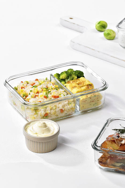 Glasslock Dikdörtgen 2'li Cam Saklama Kabı - 920 ML - 2