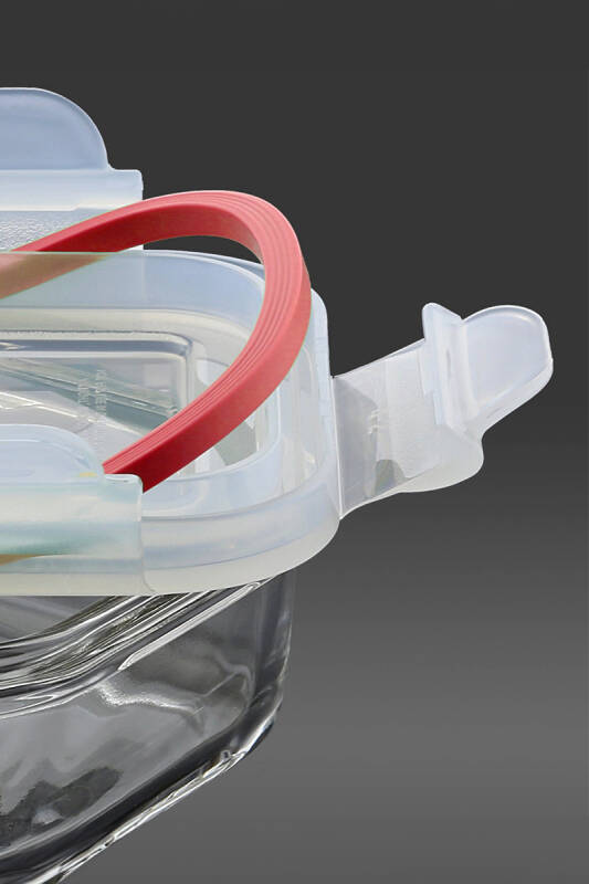 Glasslock Konik Dikdörtgen Cam Saklama Kabı 1700 Ml - 8