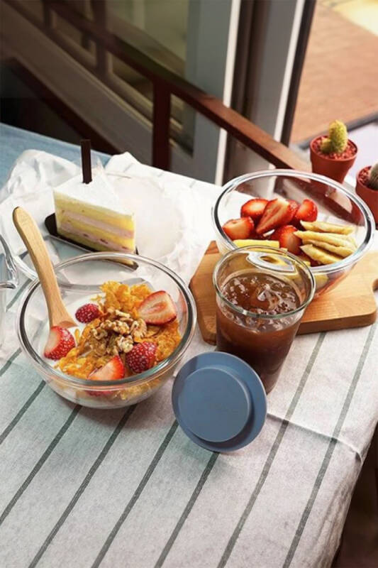 Glasslock Yuvarlak Cam Saklama Kabı - 2000 ML - 7