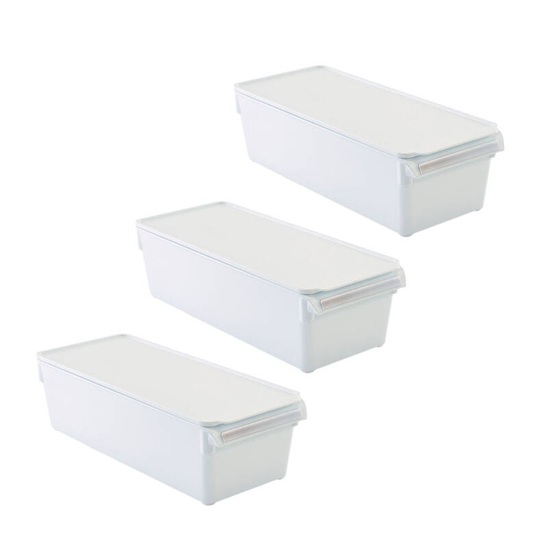 Buzdolabı Içi Organizer Dolap Içi Düzenleyici Saklama Kabı 360*150*100 Mm Beyaz 3 Lü - 3