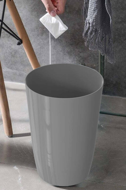Kapaksız Kova 3'lü Set Gri - Banyo Mutfak Ofis - 5