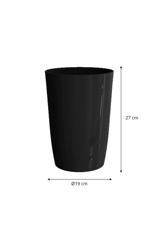 Kapaksız Kova 3'lü Set Siyah - Banyo Mutfak Ofis - 3