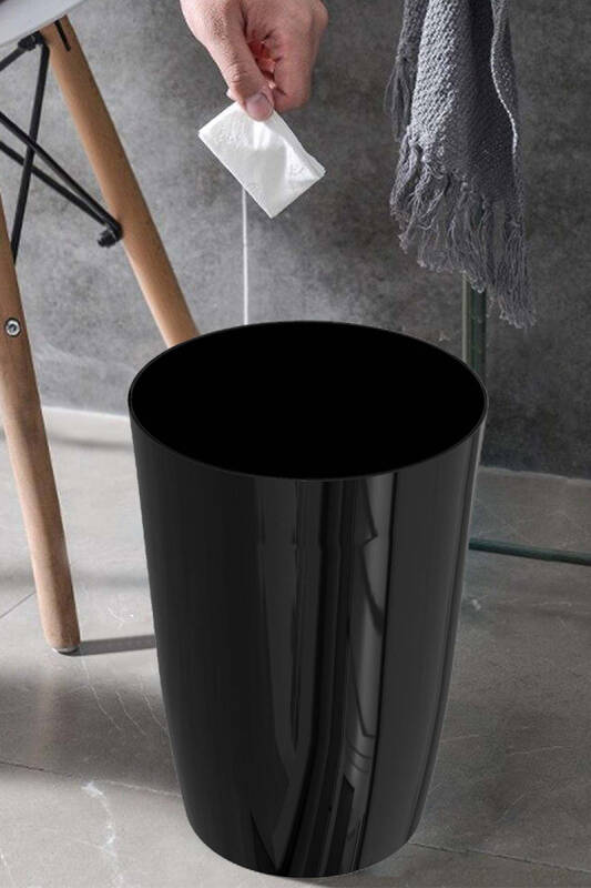 Kapaksız Kova 3'lü Set Siyah - Banyo Mutfak Ofis - 4