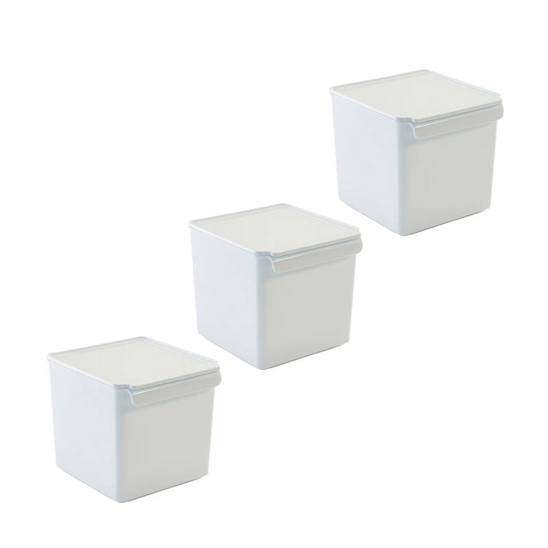 Kapaklı Buzdolabı Içi Organizer Dolap Içi Düzenleyici Saklama Kabı 165*178*160Mm Beyaz 3Lü - 5