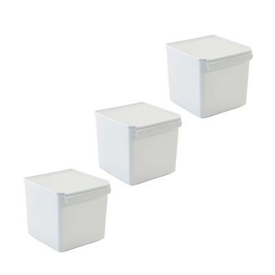 Kapaklı Buzdolabı Içi Organizer Dolap Içi Düzenleyici Saklama Kabı 165*178*160Mm Beyaz 3Lü - 3