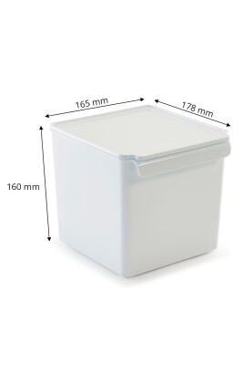 Kapaklı Buzdolabı Içi Organizer Dolap Içi Düzenleyici Saklama Kabı 165*178*160Mm Beyaz 3Lü - 4