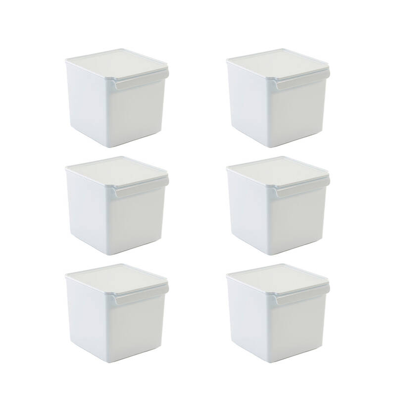 Kapaklı Buzdolabı Içi Organizer Dolap Içi Düzenleyici Saklama Kabı 165*178*160Mm Beyaz 6 Lı - 4
