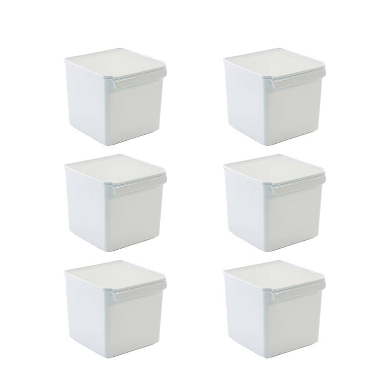 Kapaklı Buzdolabı Içi Organizer Dolap Içi Düzenleyici Saklama Kabı 165*178*160Mm Beyaz 6 Lı - 1