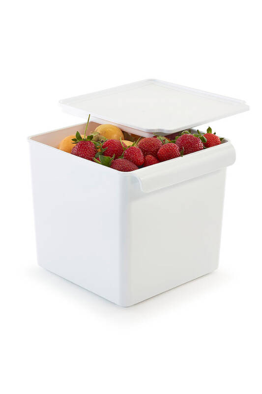 Kapaklı Buzdolabı Içi Organizer Dolap Içi Düzenleyici Saklama Kabı 165*178*160Mm Beyaz 6 Lı - 2