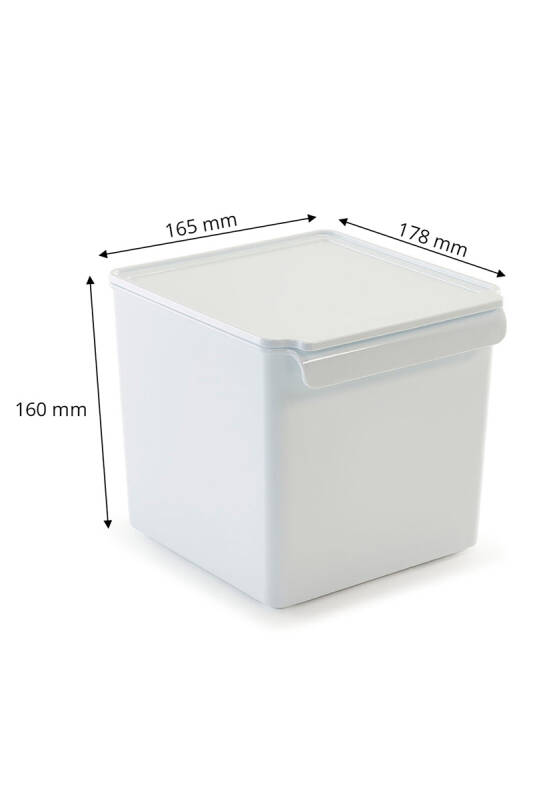 Kapaklı Buzdolabı Içi Organizer Dolap Içi Düzenleyici Saklama Kabı 165*178*160Mm Beyaz 6 Lı - 4