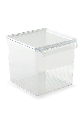 Kapaklı Buzdolabı Içi Organizer Dolap Içi Düzenleyici Saklama Kabı 165*178*160Mm Şeffaf 3 Lü - 2