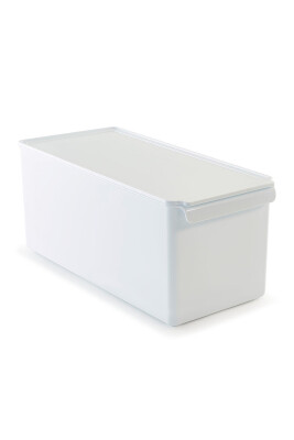 Kapaklı Buzdolabı Içi Organizer Dolap Içi Düzenleyici Saklama Kabı 165*355*160Mm Beyaz 3Lü - Primanova (1)