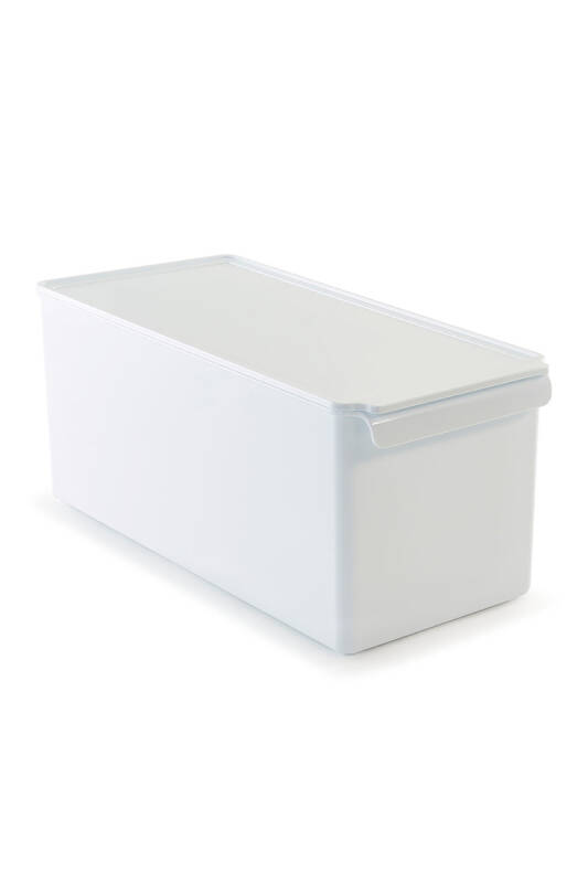 Kapaklı Buzdolabı Içi Organizer Dolap Içi Düzenleyici Saklama Kabı 165*355*160Mm Beyaz 3Lü - 2