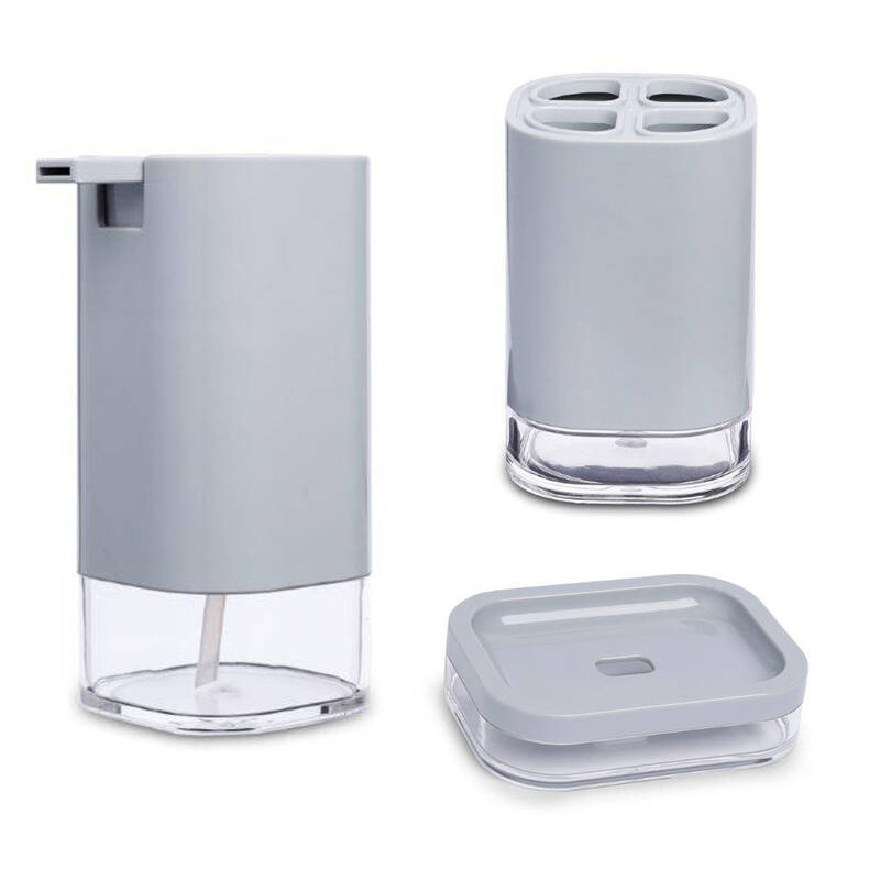 Klar Gri 3'Lü Banyo Seti - 1