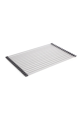 Lavabo Üstü Katlanabilen Bulaşıklık Paslanmaz Aluminyum - Gri - 3