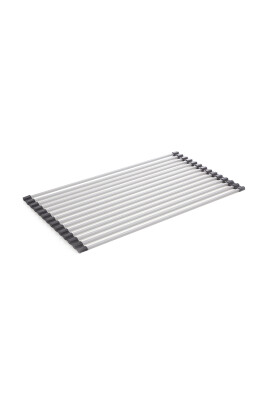 Lavabo Üstü Katlanabilen Bulaşıklık Paslanmaz Aluminyum - Gri - 3