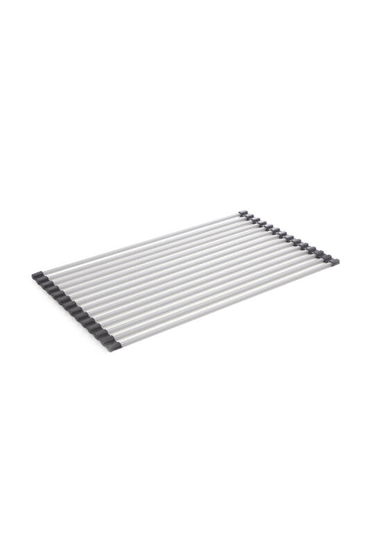 Lavabo Üstü Katlanabilen Bulaşıklık Paslanmaz Aluminyum - Gri - 3