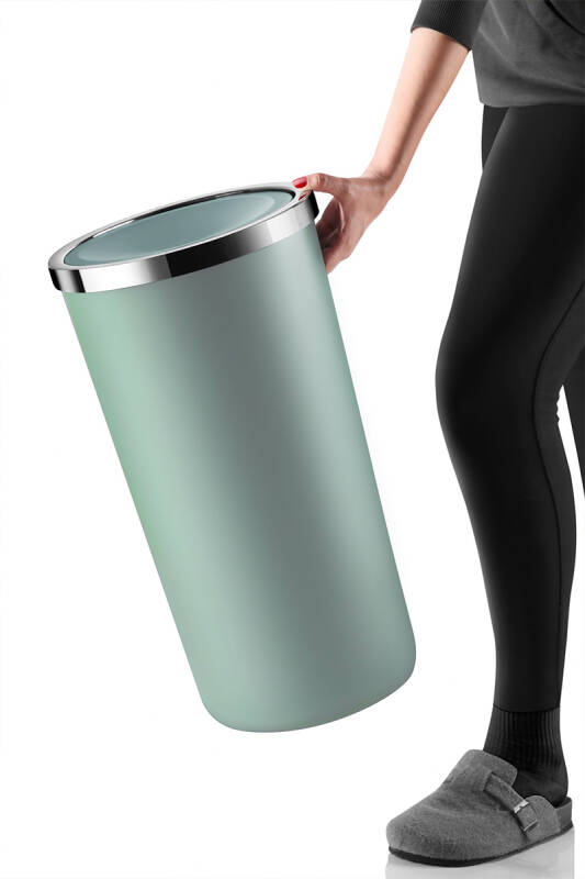 Lenox 35 LT Döner Kapaklı Banyo Mutfak Ofis Çöp Kovası - Açık Yeşil - 3