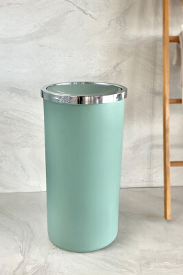 Lenox 35 LT Döner Kapaklı Banyo Mutfak Ofis Çöp Kovası - Açık Yeşil - 6