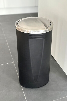Lenox 35 Lt Döner Kapaklı Mutfak Banyo Ofis Çöp Kovası-Siyah - 1