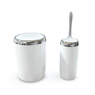 Lima Krom Dekorlu 2'Li Set Beyaz - Primanova