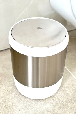 Lima Xl Banyo Döner Kapaklı Çöp Kovası Tuvalet Fırçası 2'Li Beyaz - 2