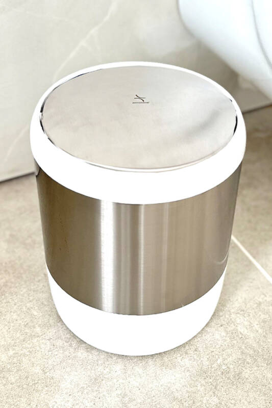 Lima Xl Banyo Döner Kapaklı Çöp Kovası Tuvalet Fırçası 2'Li Beyaz - 2