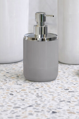 Lima XL Sıvı Sabunluk - Gri & Krom - Primanova (1)