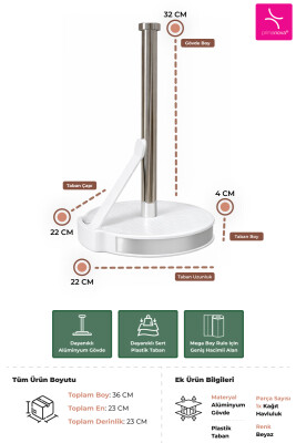 Mega Kağıt Havluluk - Beyaz - 3