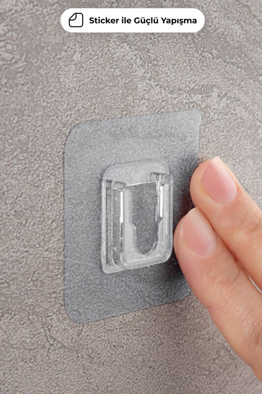 Moliette Yapışkanlı 4'lü Banyo Aksesuar Seti - Antrasit - 8