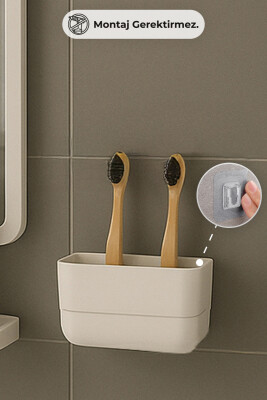 Moliette Yapışkanlı 5'li Banyo Aksesuar Seti - Beyaz - 8