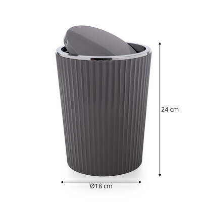 Nely Çöp Kovası-Gri - 7