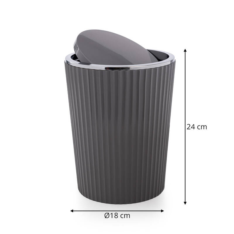 Nely Çöp Kovası-Gri - 7