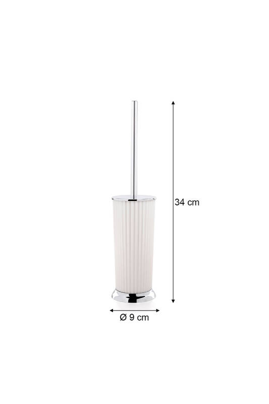 Nely Wc Fırça Beyaz -Krom Kaplama - 3