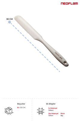 Neoflam İnce Silikon Pasta Spatulası - Bej - Neoflam (1)