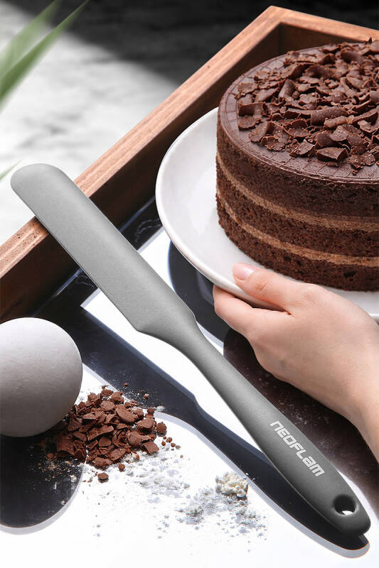 Neoflam İnce Silikon Pasta Spatulası - Gri - 1