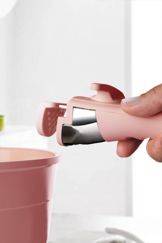 Midas Pembe 11 Parça Ayrılabilen Saplı Iç Içe Geçebilen Indüksiyonlu Tencere Tava Seti - 7