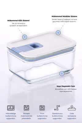 Neoflam Perfect Seal Cam Saklama Kabı 350 ML - 1